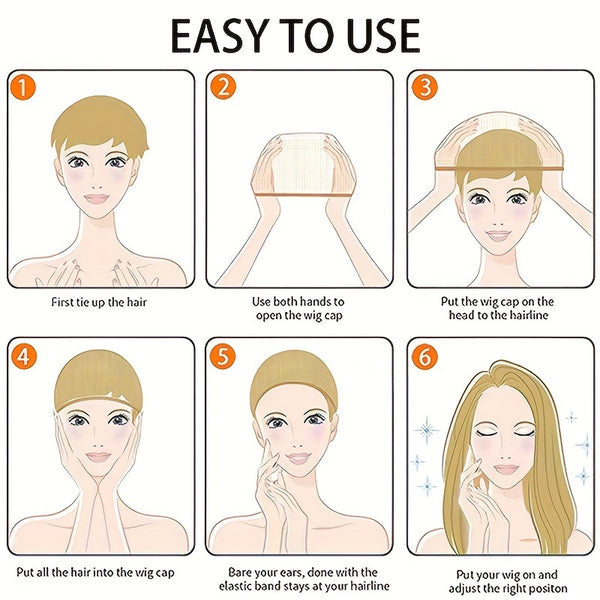 Stylish Synthetic Wig With Straight Hair, Non-toxic Wig, 26-inch Heat-resistant Long Black Hair, Bangs And Rose Net Hat, Suitable For The Whole Scene.